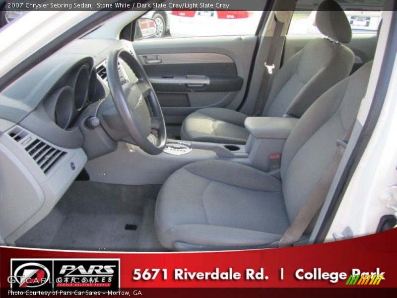 Stone White / Dark Slate Gray/Light Slate Gray 2007 Chrysler Sebring Sedan