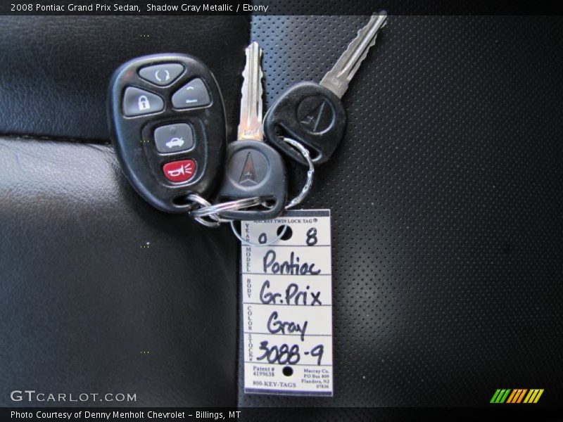 Shadow Gray Metallic / Ebony 2008 Pontiac Grand Prix Sedan