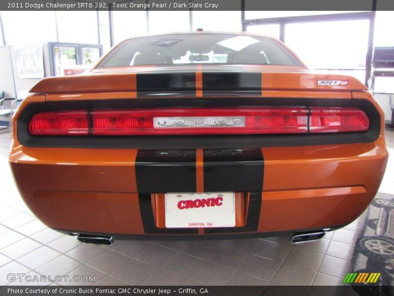 Toxic Orange Pearl / Dark Slate Gray 2011 Dodge Challenger SRT8 392