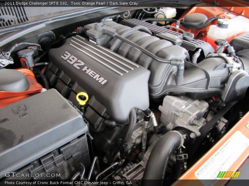 Toxic Orange Pearl / Dark Slate Gray 2011 Dodge Challenger SRT8 392