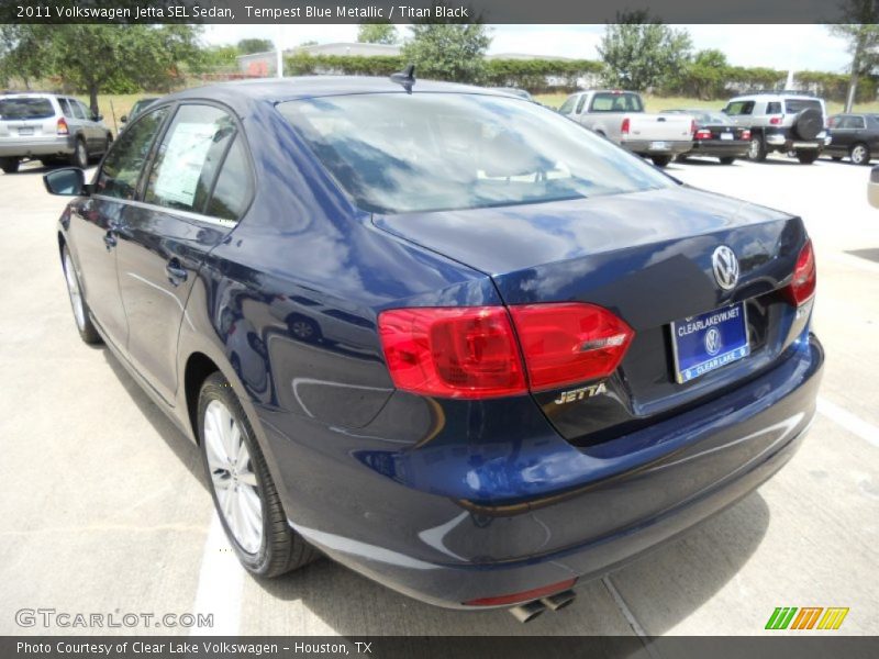 Tempest Blue Metallic / Titan Black 2011 Volkswagen Jetta SEL Sedan