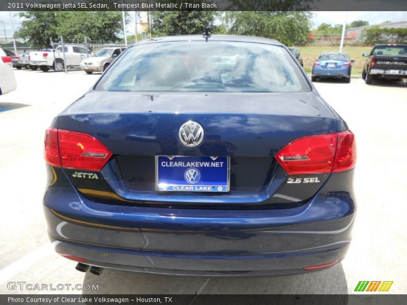 Tempest Blue Metallic / Titan Black 2011 Volkswagen Jetta SEL Sedan
