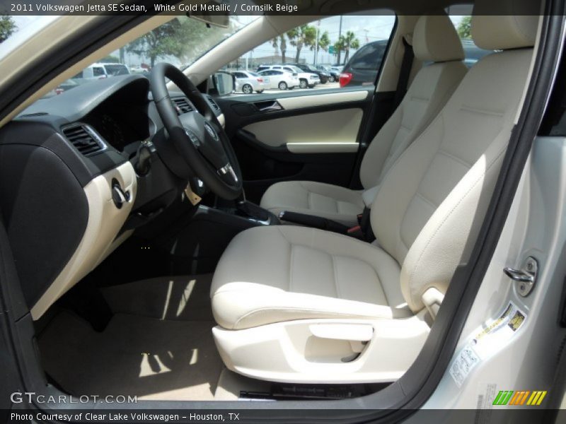 White Gold Metallic / Cornsilk Beige 2011 Volkswagen Jetta SE Sedan