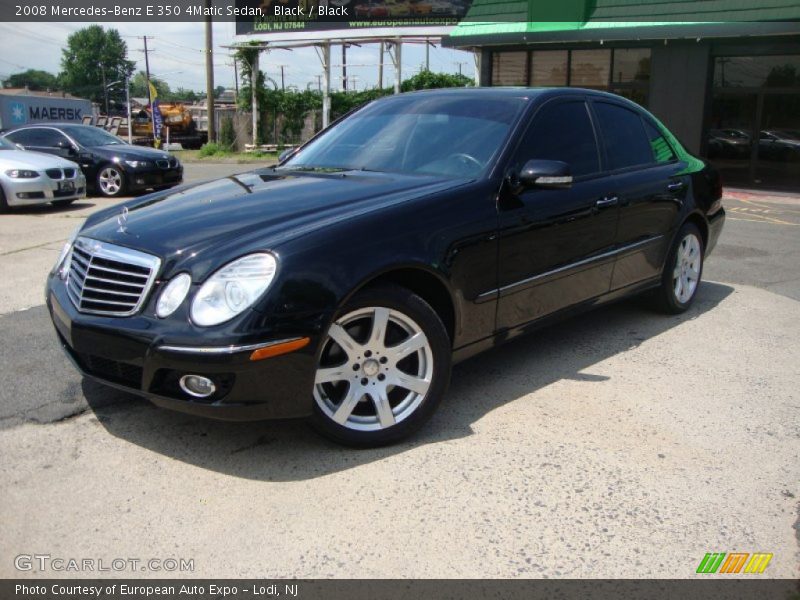 Black / Black 2008 Mercedes-Benz E 350 4Matic Sedan