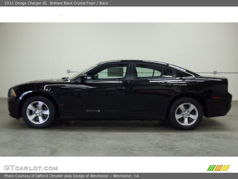 Brilliant Black Crystal Pearl / Black 2011 Dodge Charger SE