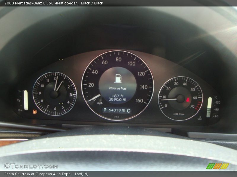 Black / Black 2008 Mercedes-Benz E 350 4Matic Sedan