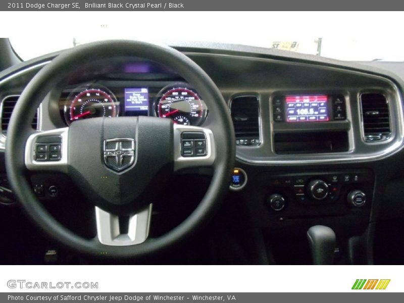 Brilliant Black Crystal Pearl / Black 2011 Dodge Charger SE