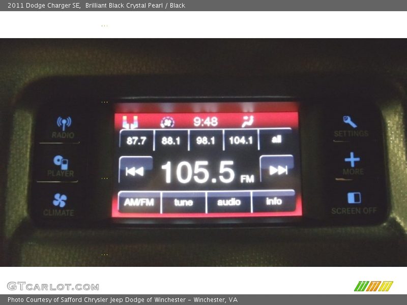 Brilliant Black Crystal Pearl / Black 2011 Dodge Charger SE