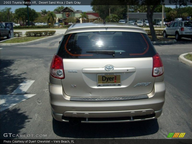 Desert Sand Mica / Dark Gray 2003 Toyota Matrix XR