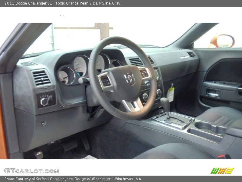 Toxic Orange Pearl / Dark Slate Gray 2011 Dodge Challenger SE