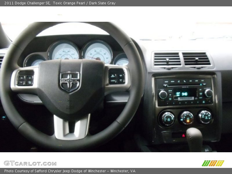 Toxic Orange Pearl / Dark Slate Gray 2011 Dodge Challenger SE