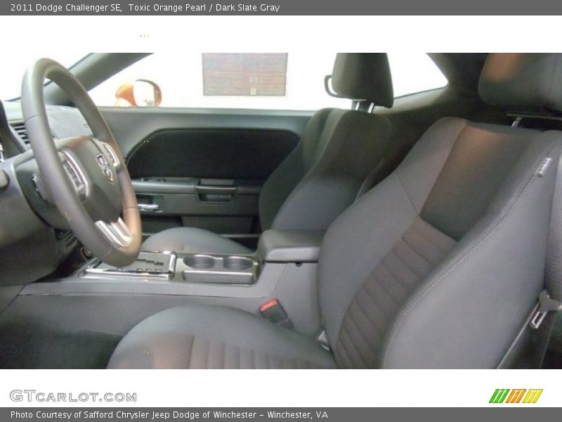 Toxic Orange Pearl / Dark Slate Gray 2011 Dodge Challenger SE
