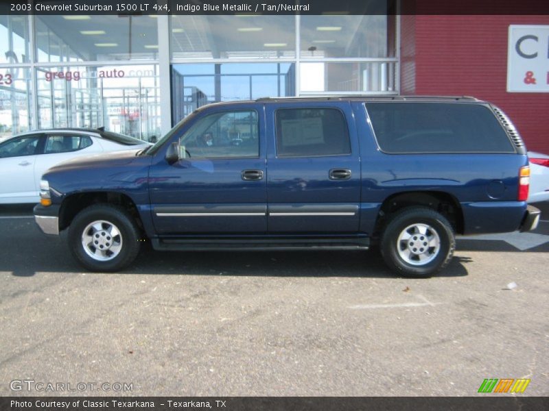 Indigo Blue Metallic / Tan/Neutral 2003 Chevrolet Suburban 1500 LT 4x4