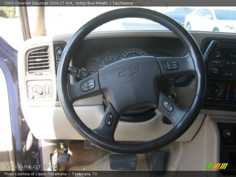 Indigo Blue Metallic / Tan/Neutral 2003 Chevrolet Suburban 1500 LT 4x4