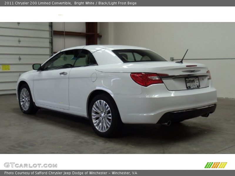 Bright White / Black/Light Frost Beige 2011 Chrysler 200 Limited Convertible