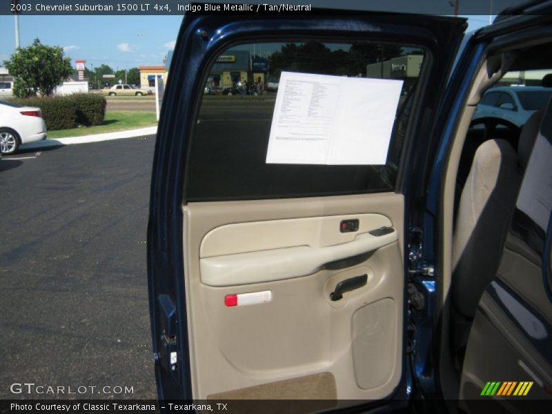 Indigo Blue Metallic / Tan/Neutral 2003 Chevrolet Suburban 1500 LT 4x4
