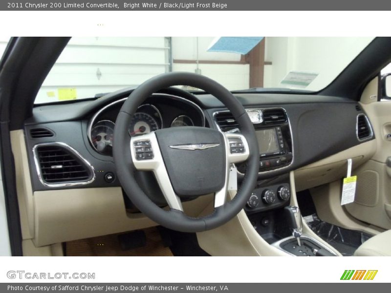 Bright White / Black/Light Frost Beige 2011 Chrysler 200 Limited Convertible