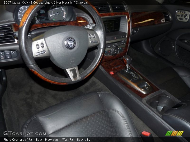 Liquid Silver Metallic / Charcoal 2007 Jaguar XK XK8 Coupe