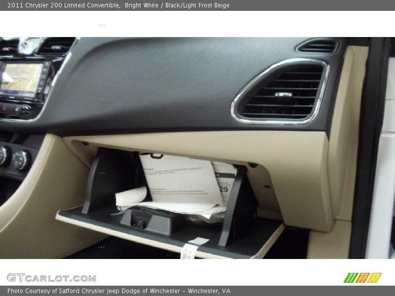 Bright White / Black/Light Frost Beige 2011 Chrysler 200 Limited Convertible