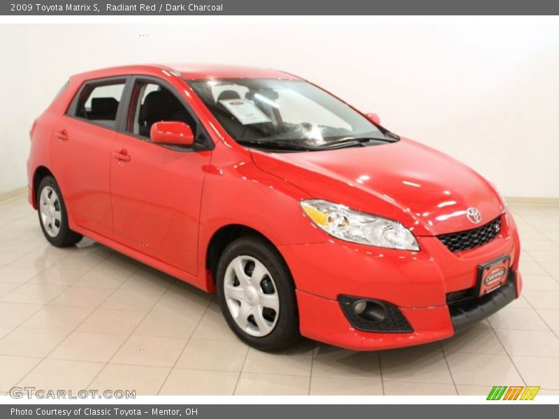 Radiant Red / Dark Charcoal 2009 Toyota Matrix S