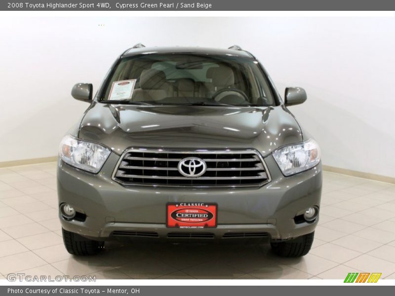 Cypress Green Pearl / Sand Beige 2008 Toyota Highlander Sport 4WD