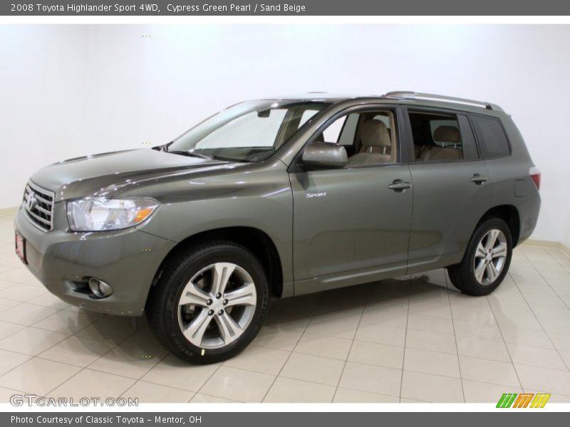 Cypress Green Pearl / Sand Beige 2008 Toyota Highlander Sport 4WD