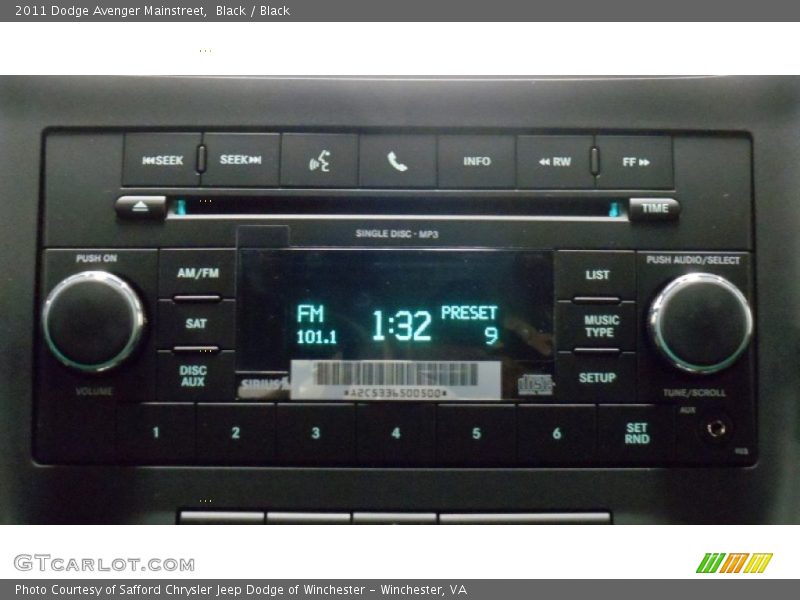 Black / Black 2011 Dodge Avenger Mainstreet