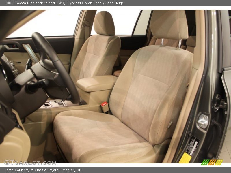 Cypress Green Pearl / Sand Beige 2008 Toyota Highlander Sport 4WD