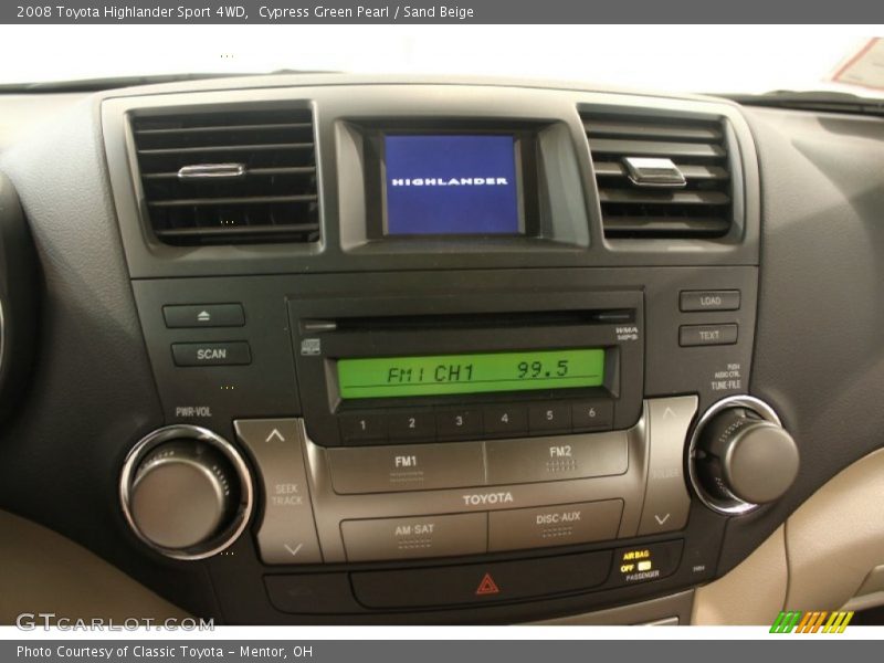 Cypress Green Pearl / Sand Beige 2008 Toyota Highlander Sport 4WD