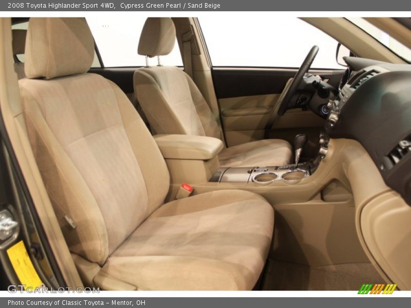 Cypress Green Pearl / Sand Beige 2008 Toyota Highlander Sport 4WD