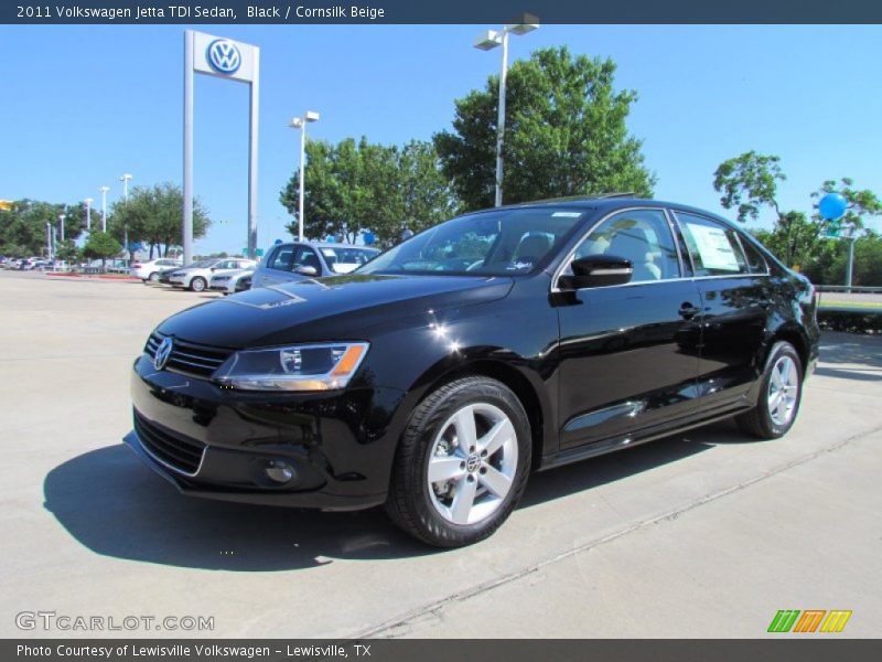 Black / Cornsilk Beige 2011 Volkswagen Jetta TDI Sedan