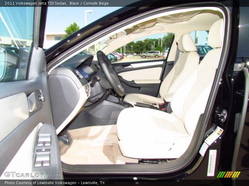 Black / Cornsilk Beige 2011 Volkswagen Jetta TDI Sedan