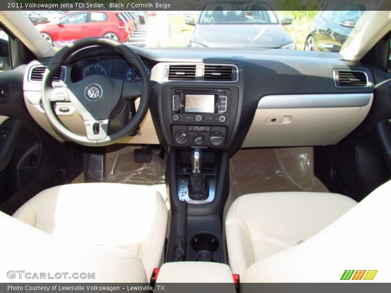 Black / Cornsilk Beige 2011 Volkswagen Jetta TDI Sedan