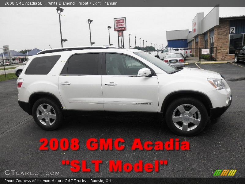 White Diamond Tricoat / Light Titanium 2008 GMC Acadia SLT