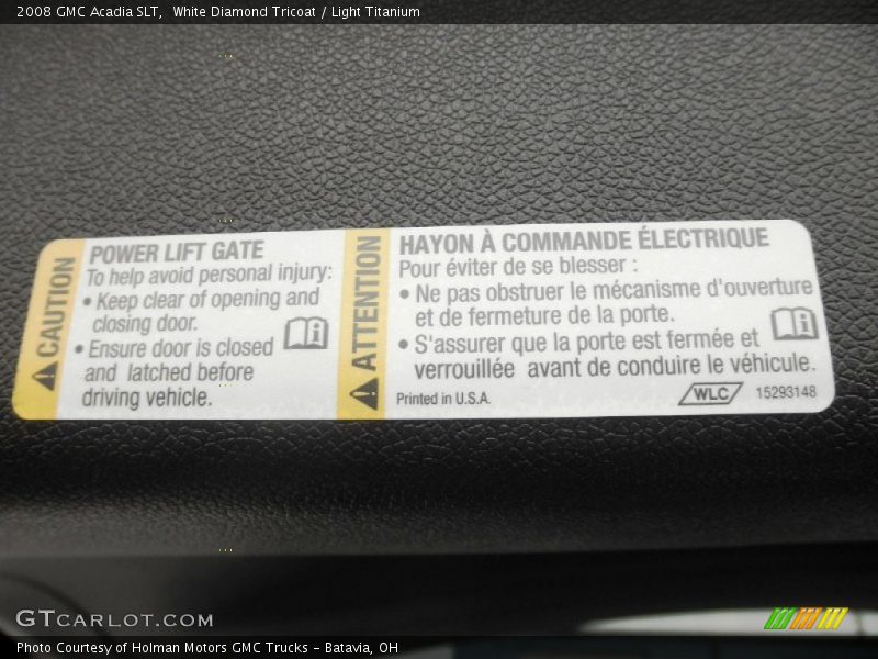 White Diamond Tricoat / Light Titanium 2008 GMC Acadia SLT