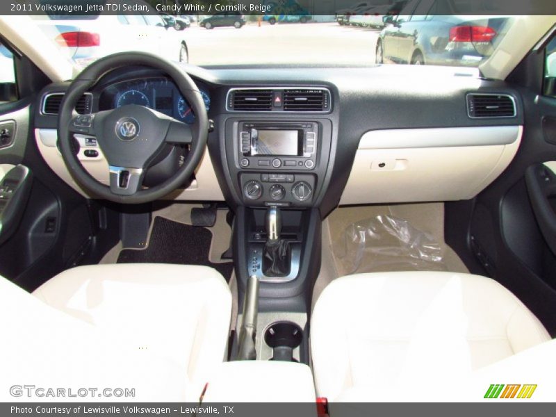 Candy White / Cornsilk Beige 2011 Volkswagen Jetta TDI Sedan