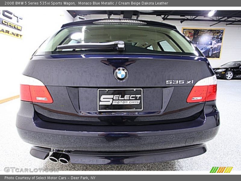 Monaco Blue Metallic / Cream Beige Dakota Leather 2008 BMW 5 Series 535xi Sports Wagon