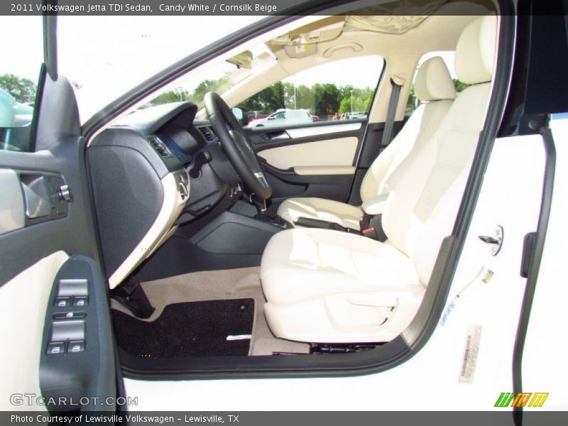 Candy White / Cornsilk Beige 2011 Volkswagen Jetta TDI Sedan