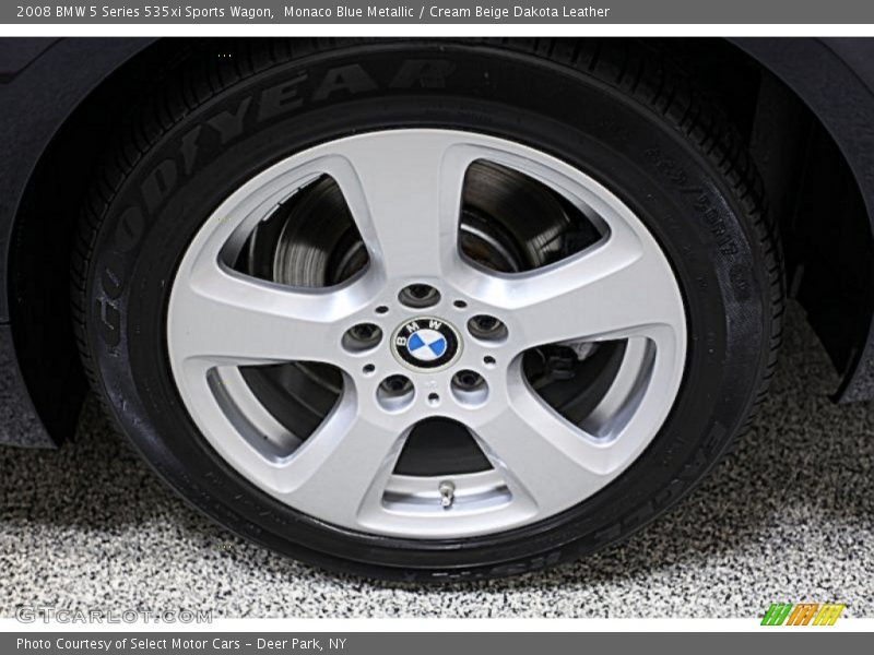 Monaco Blue Metallic / Cream Beige Dakota Leather 2008 BMW 5 Series 535xi Sports Wagon