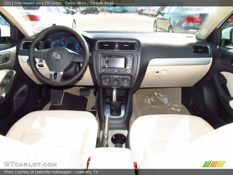 Candy White / Cornsilk Beige 2011 Volkswagen Jetta TDI Sedan