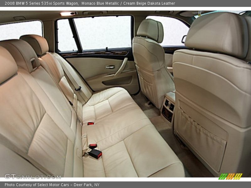 Monaco Blue Metallic / Cream Beige Dakota Leather 2008 BMW 5 Series 535xi Sports Wagon