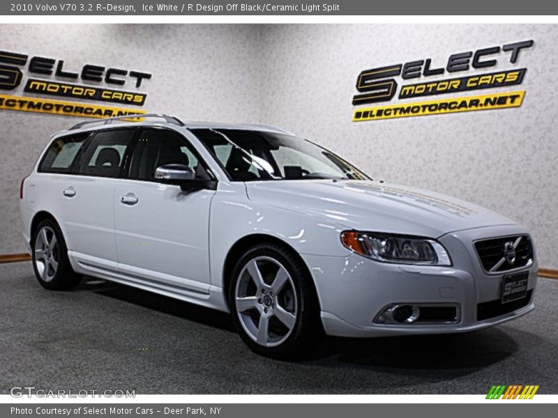Ice White / R Design Off Black/Ceramic Light Split 2010 Volvo V70 3.2 R-Design
