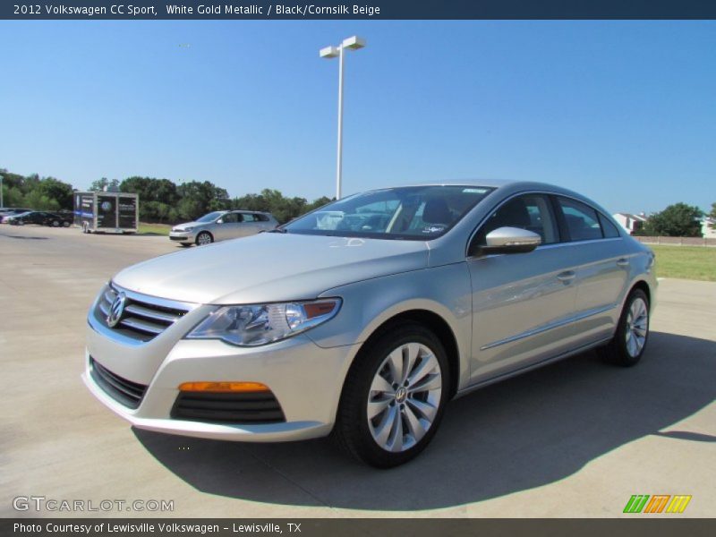 White Gold Metallic / Black/Cornsilk Beige 2012 Volkswagen CC Sport