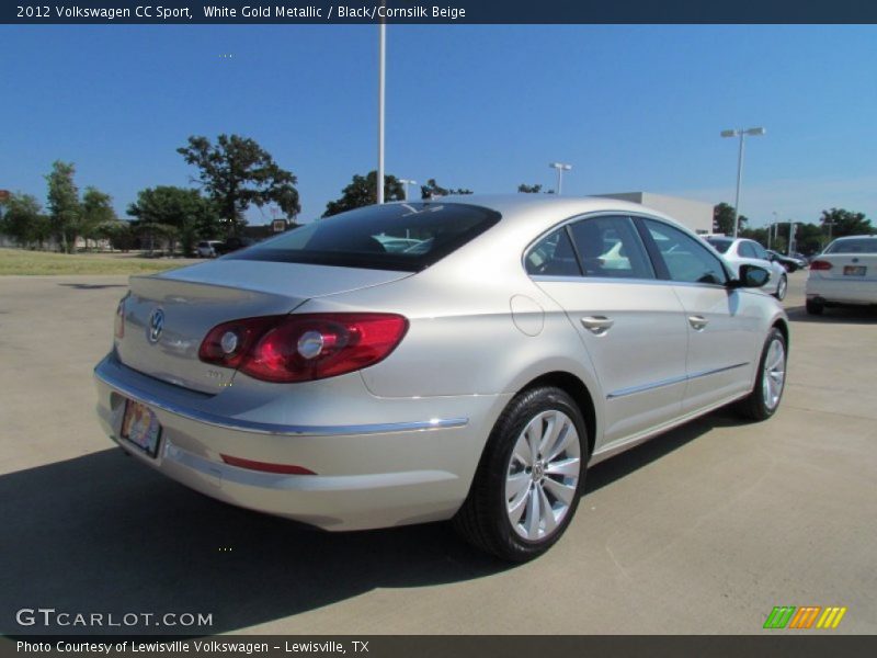 White Gold Metallic / Black/Cornsilk Beige 2012 Volkswagen CC Sport