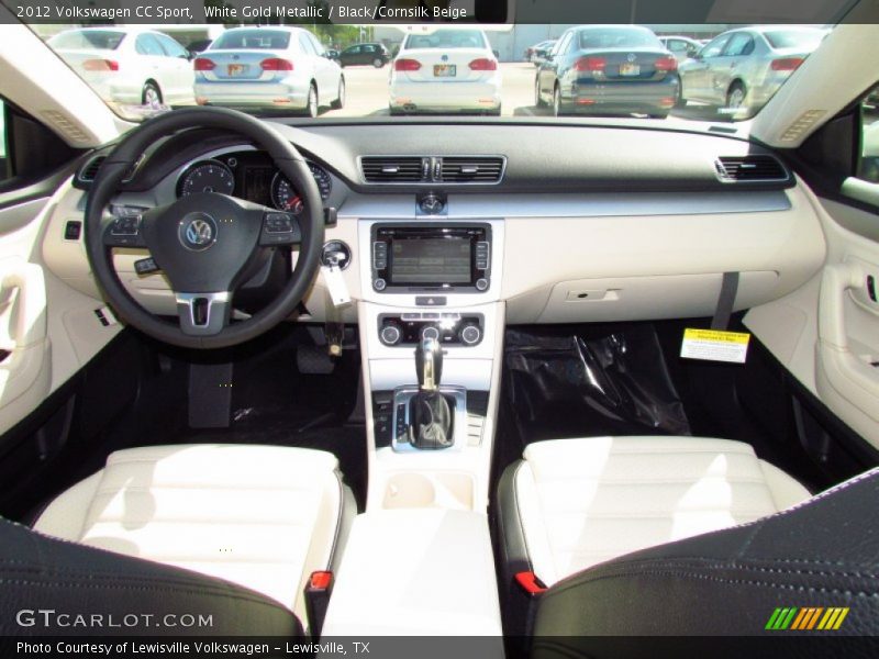 White Gold Metallic / Black/Cornsilk Beige 2012 Volkswagen CC Sport