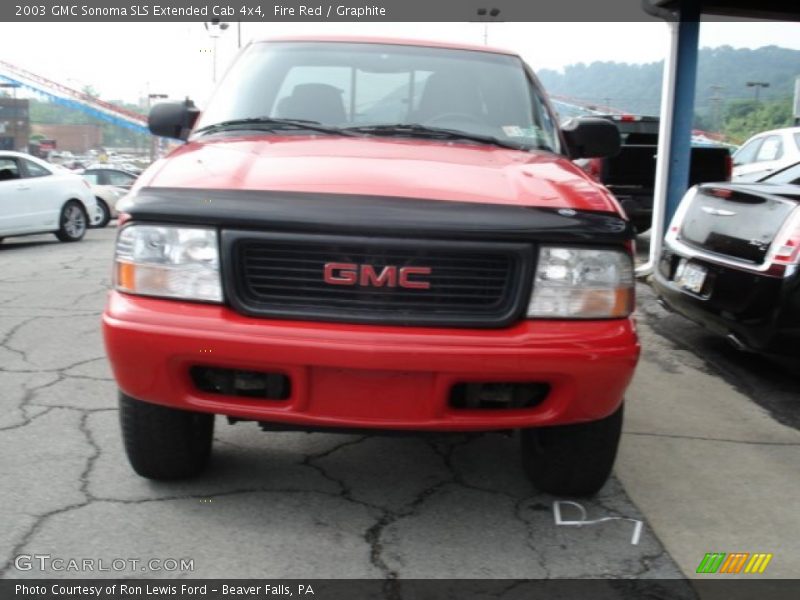 Fire Red / Graphite 2003 GMC Sonoma SLS Extended Cab 4x4