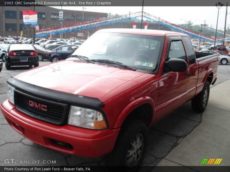 Fire Red / Graphite 2003 GMC Sonoma SLS Extended Cab 4x4