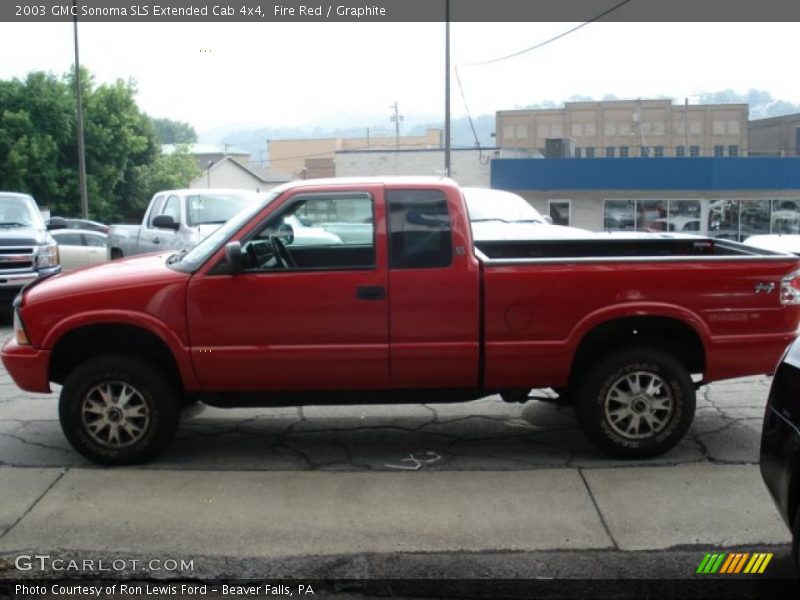 Fire Red / Graphite 2003 GMC Sonoma SLS Extended Cab 4x4