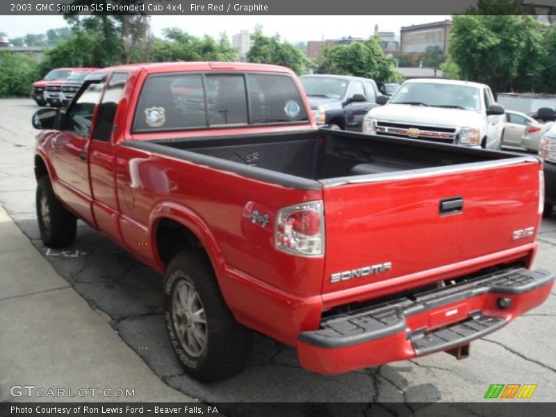 Fire Red / Graphite 2003 GMC Sonoma SLS Extended Cab 4x4