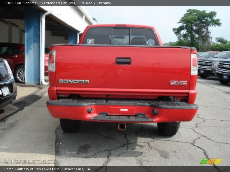 Fire Red / Graphite 2003 GMC Sonoma SLS Extended Cab 4x4